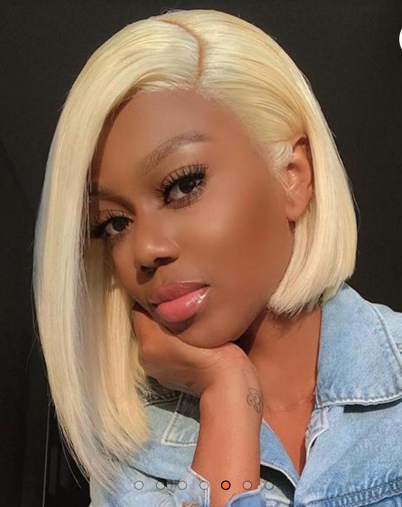 Bloomzon Straight Bob T-Part 13×4 Lace Wig – 180% Density Blonde Human Hair