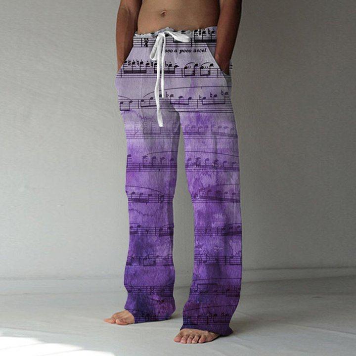 Straight Print Men's Summer Casual Pants