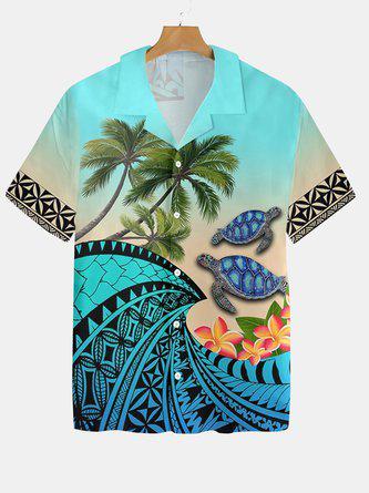Wild Life Printed Men's Short Sleeve Shirt