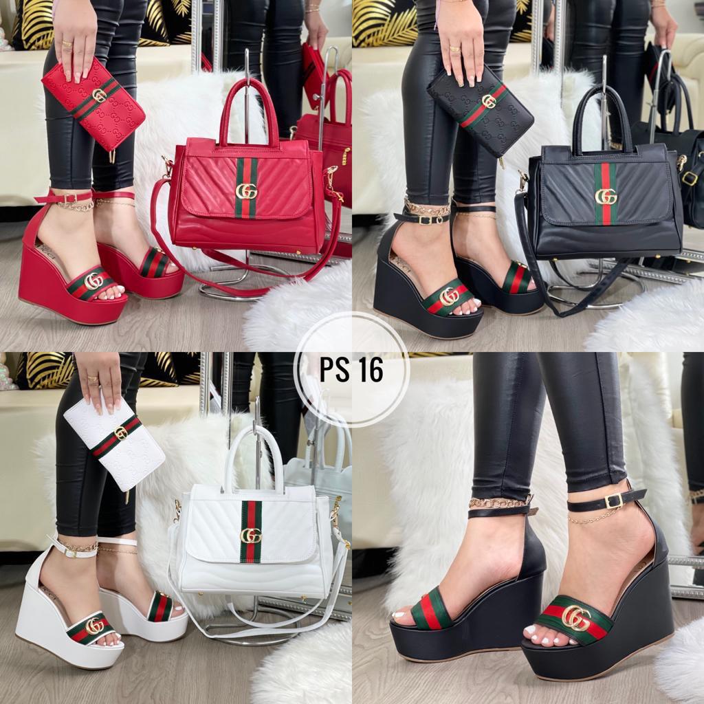 Trendy Gucci Ladies Bags and Shoe-Sets