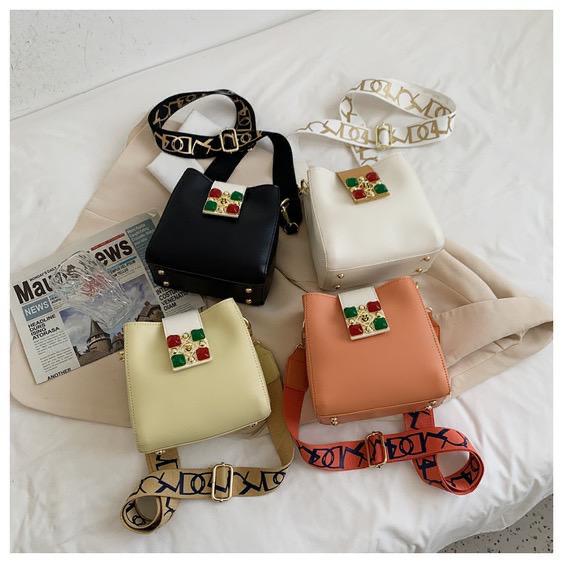 Fashion Bucket Wide Shoulder Strap Shoulder Messenger Bags